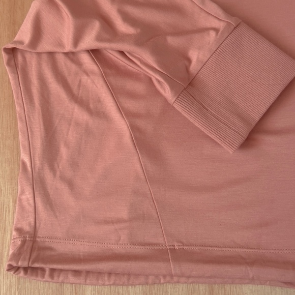 Sweaty Betty Tori Drawstring Top women's size US 10 athletic viscose salmon - Picture 3 of 7